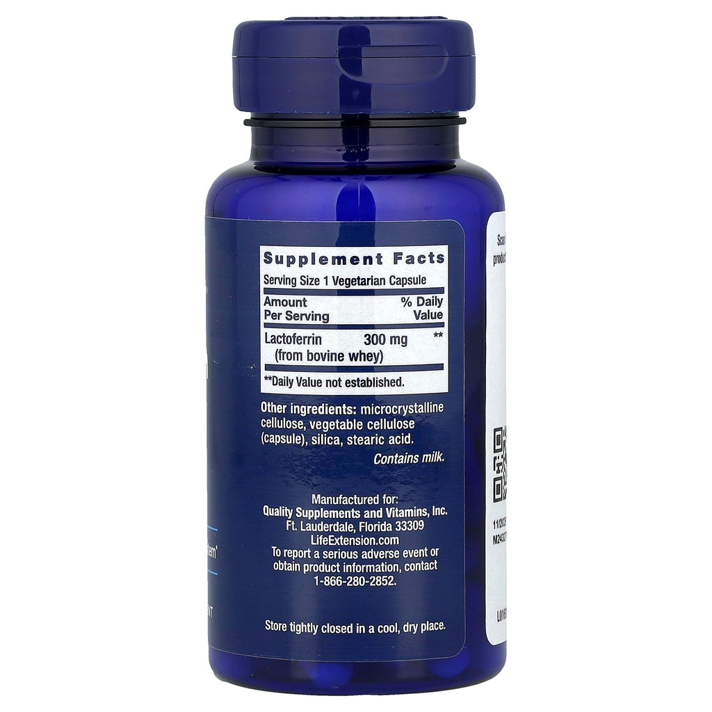Life Extension, Lactoferrin Caps, 60 Vegetarian Capsules (300 mg per Capsule)