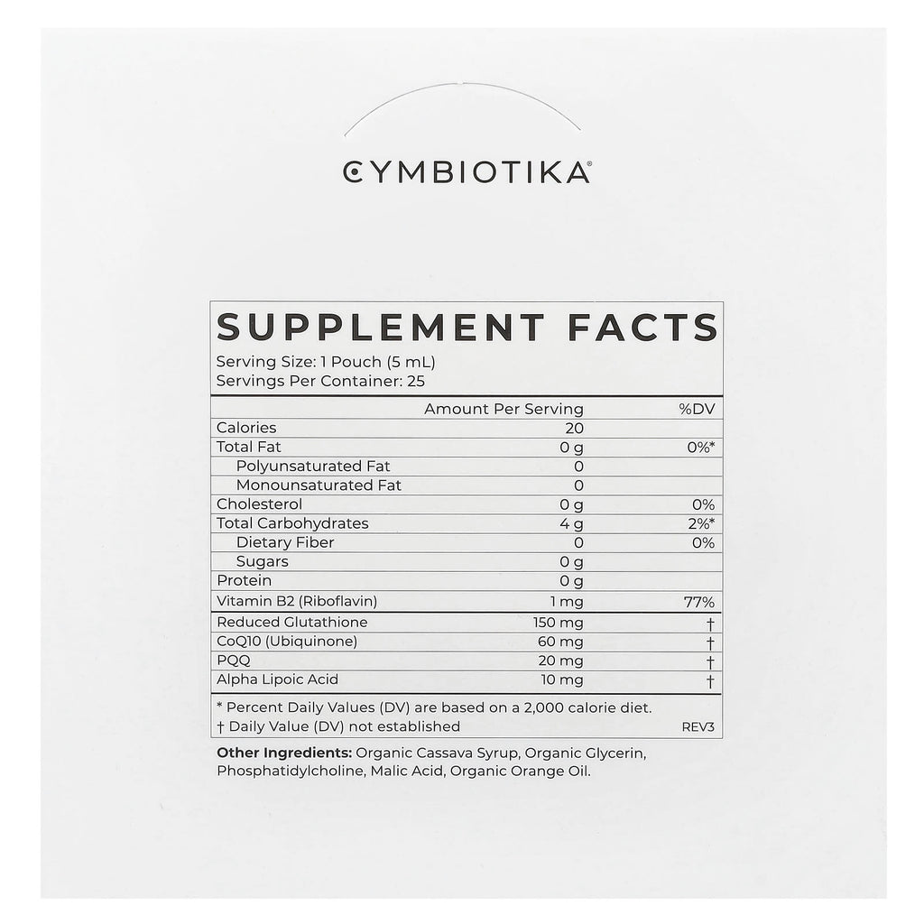 Cymbiotika, Glutathione, Liposomal, Citrus Berry, 25 Pouches, 5 ml Each