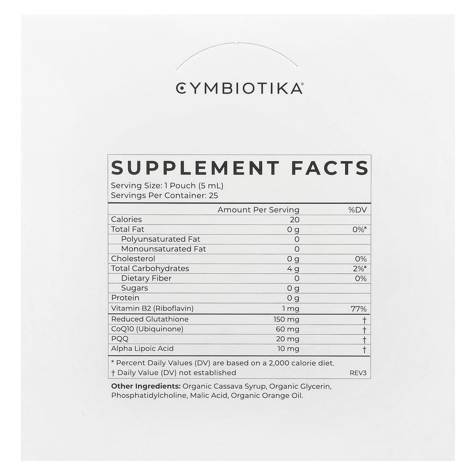 Cymbiotika, Glutathione, Liposomal, Citrus Berry, 25 Pouches, 5 ml Each
