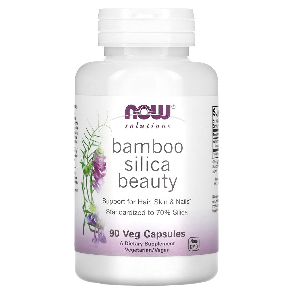 NOW Foods, Solutions, Bamboo Silica Beauty, 90 Veg Capsules (380 mg per Capsule)