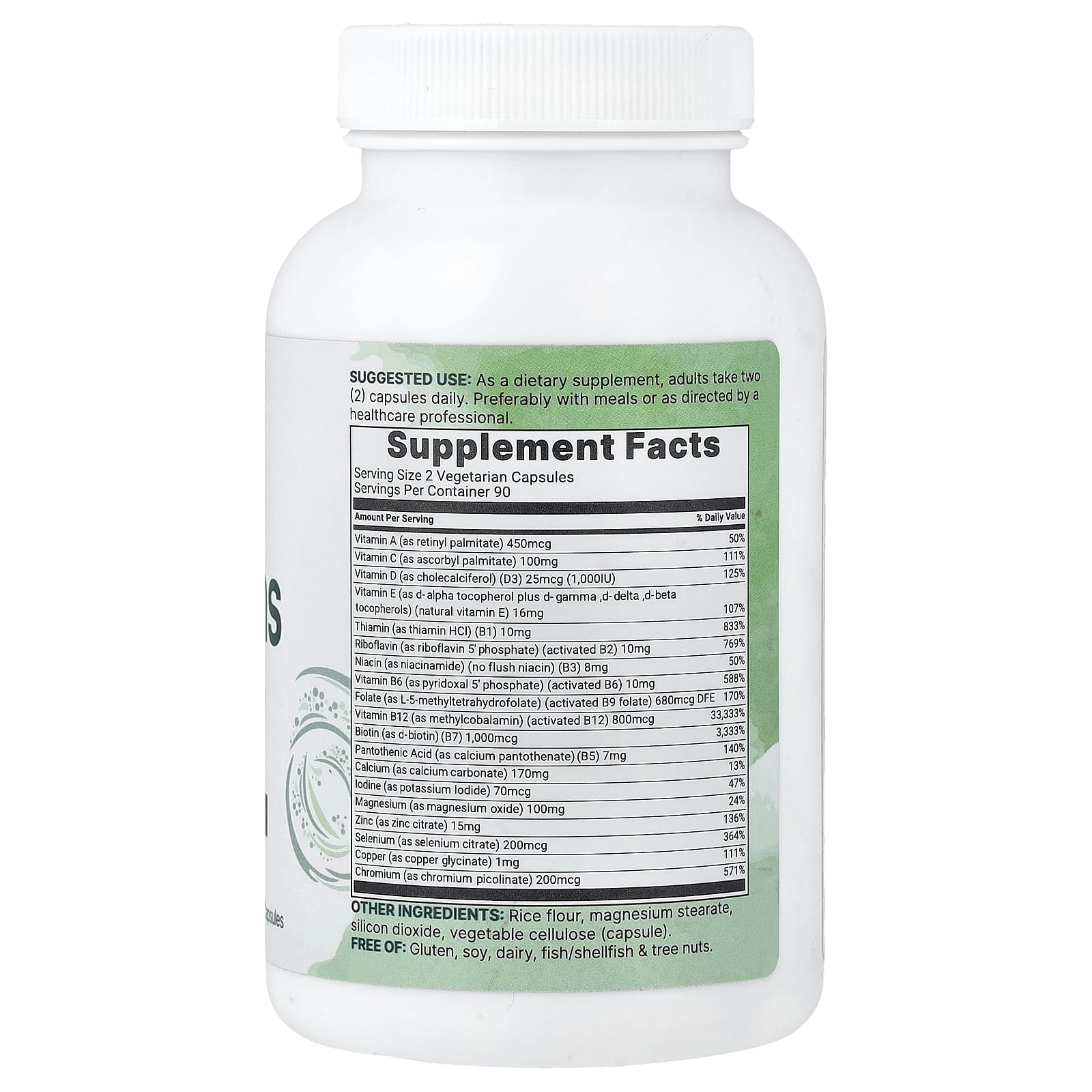 Micro Ingredients, Multi Vitamins, High Bioavailability, 180 Vegetarian Capsules