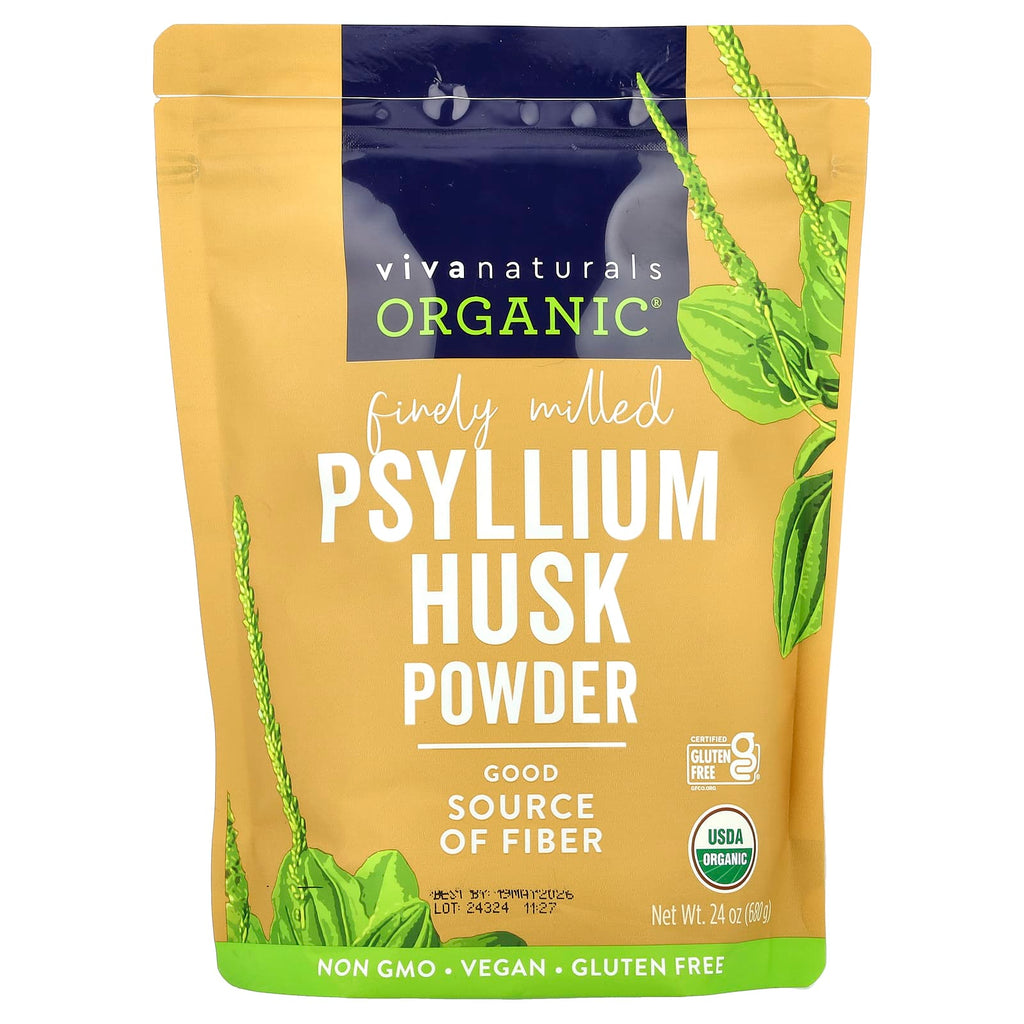 Viva Naturals, Organic Psyllium Husk Powder, 24 oz (680 g)