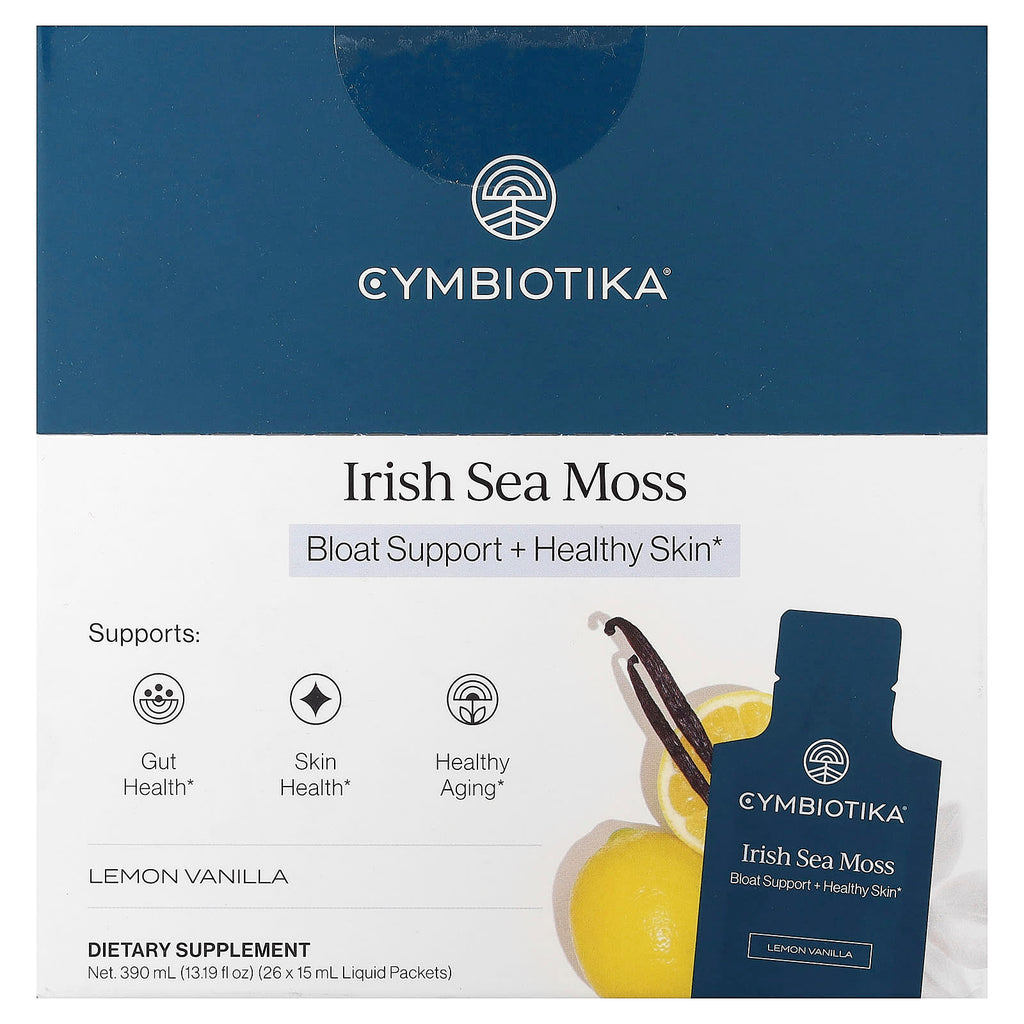 Cymbiotika, Irish Sea Moss, Lemon Vanilla, 26 Liquid Packets, 0.5 fl oz (15 ml) Each