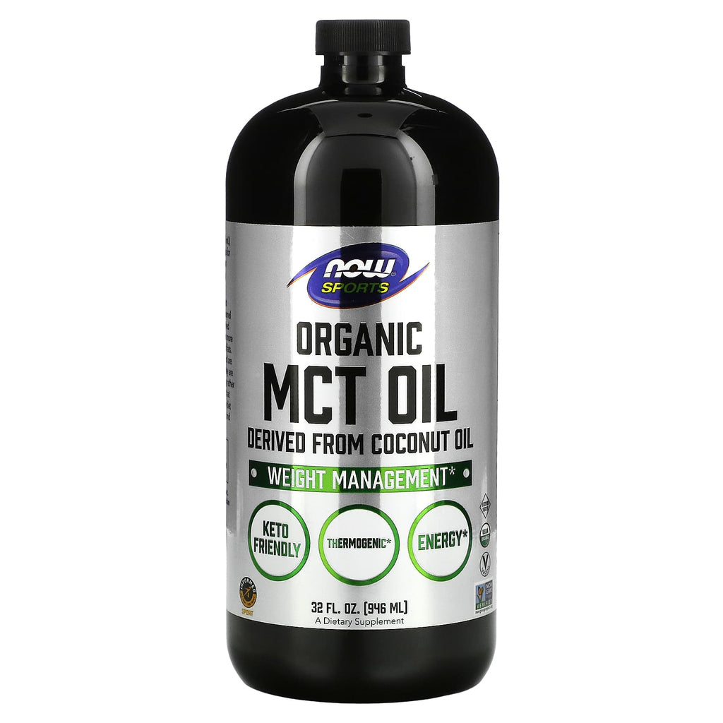 NOW Foods, Sports, Organic MCT Oil, 14 g, 32 fl oz (946 ml)