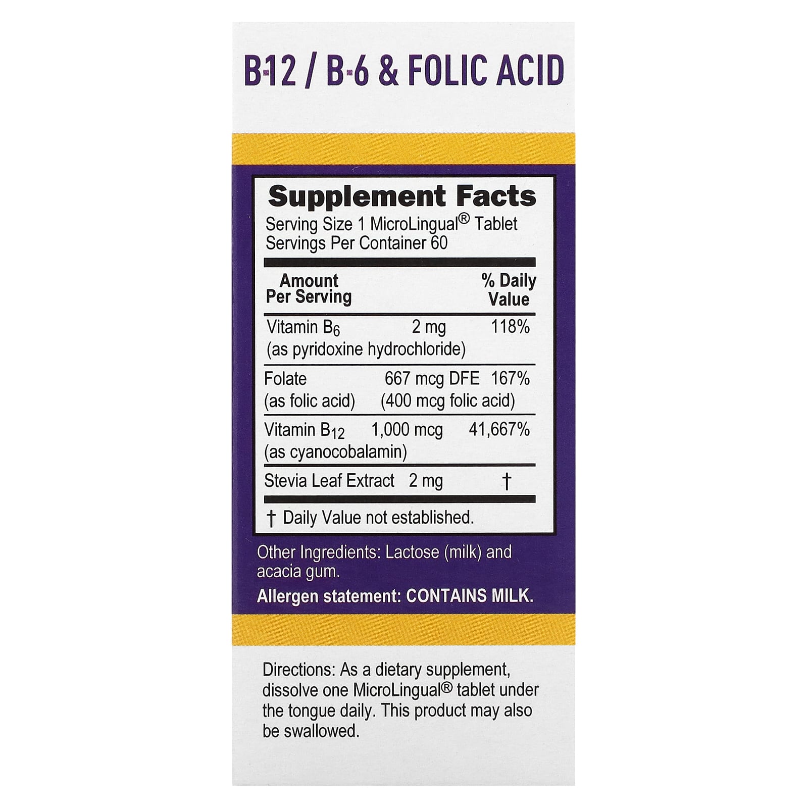 Superior Source, Cyanocobalamin & B-12 & B-6 & Folic Acid, 1,000 mcg & 2 mg & 400 mcg, 60 MicroLingual Instant Dissolve Tablets