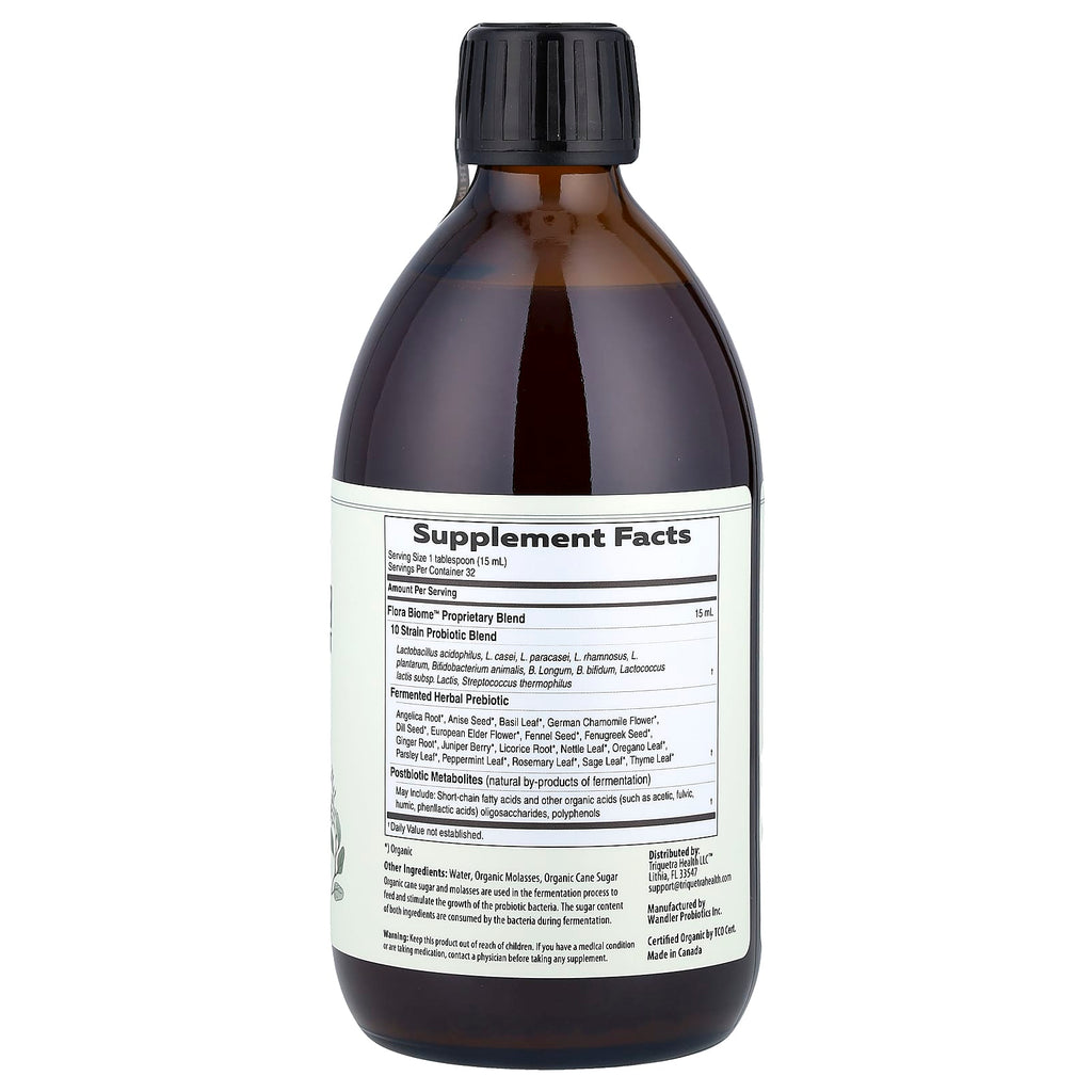 Triquetra Health, Flora Biome™, Live Probiotic Liquid Supplement, 16 fl oz (473 ml)