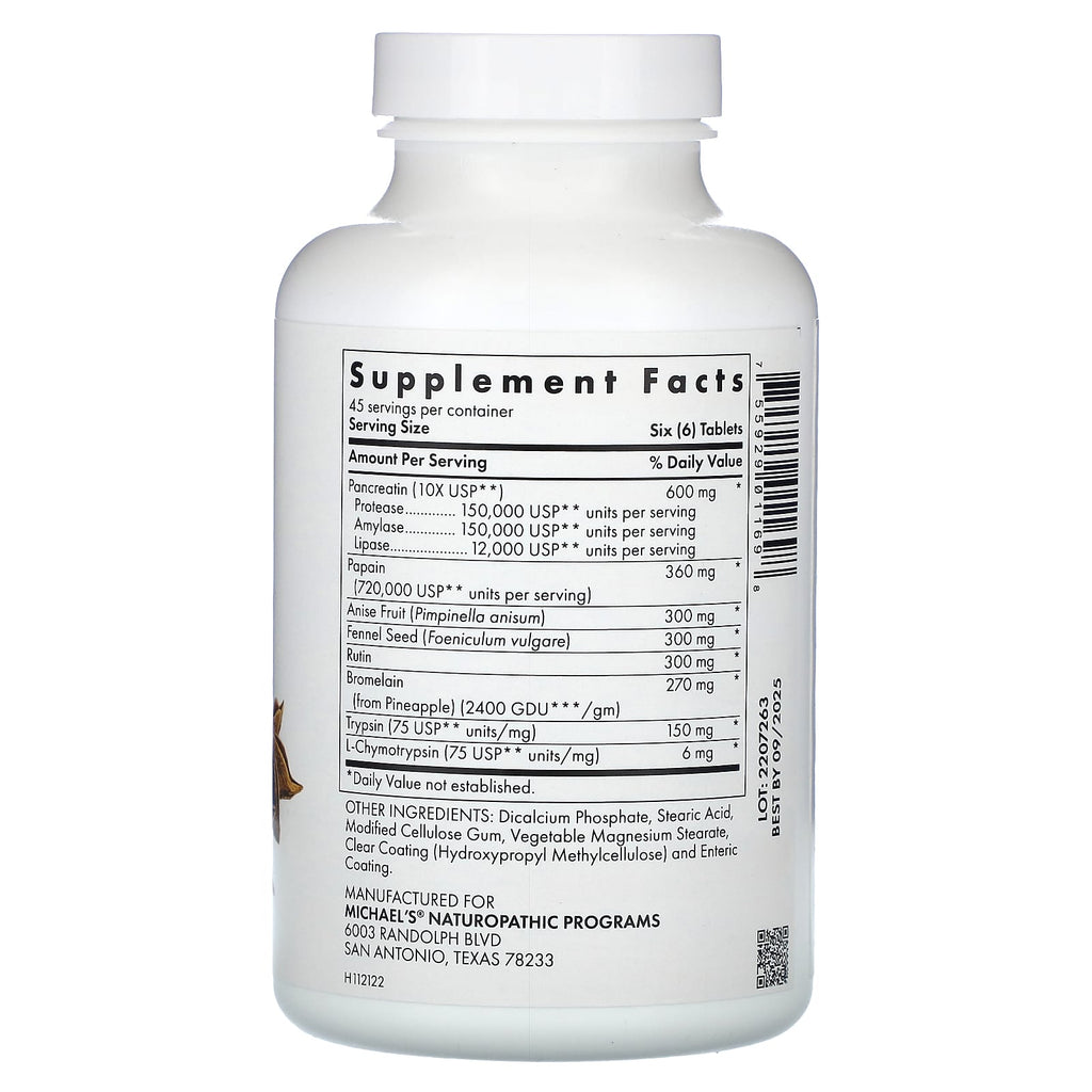Michael's Health, Recovery Zymes, 270 Enteric-Coated pH Stable Tablets