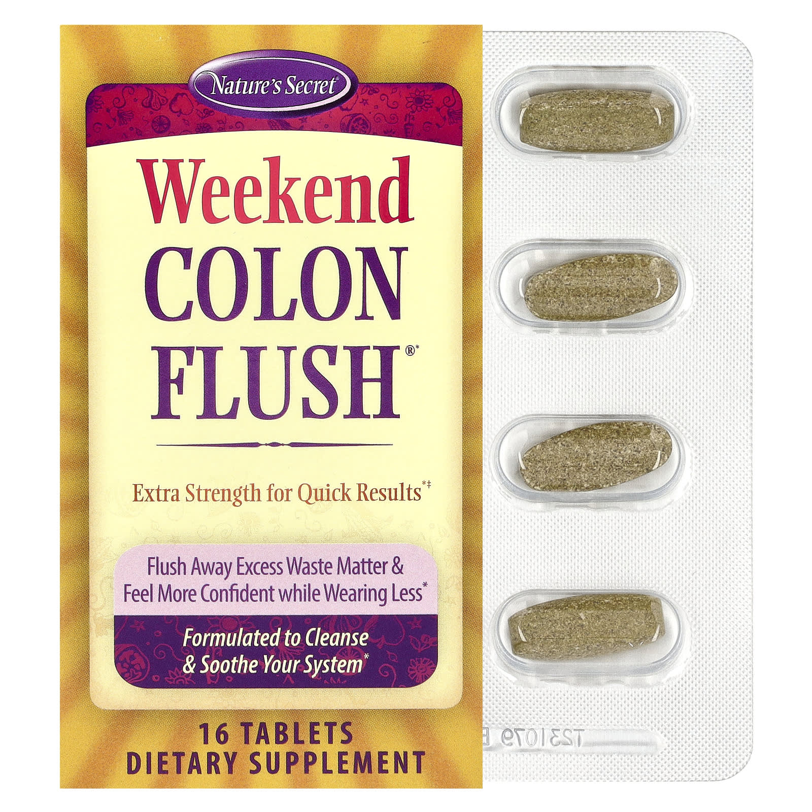 Nature's Secret, Weekend Colon Flush®, 16 Tablets