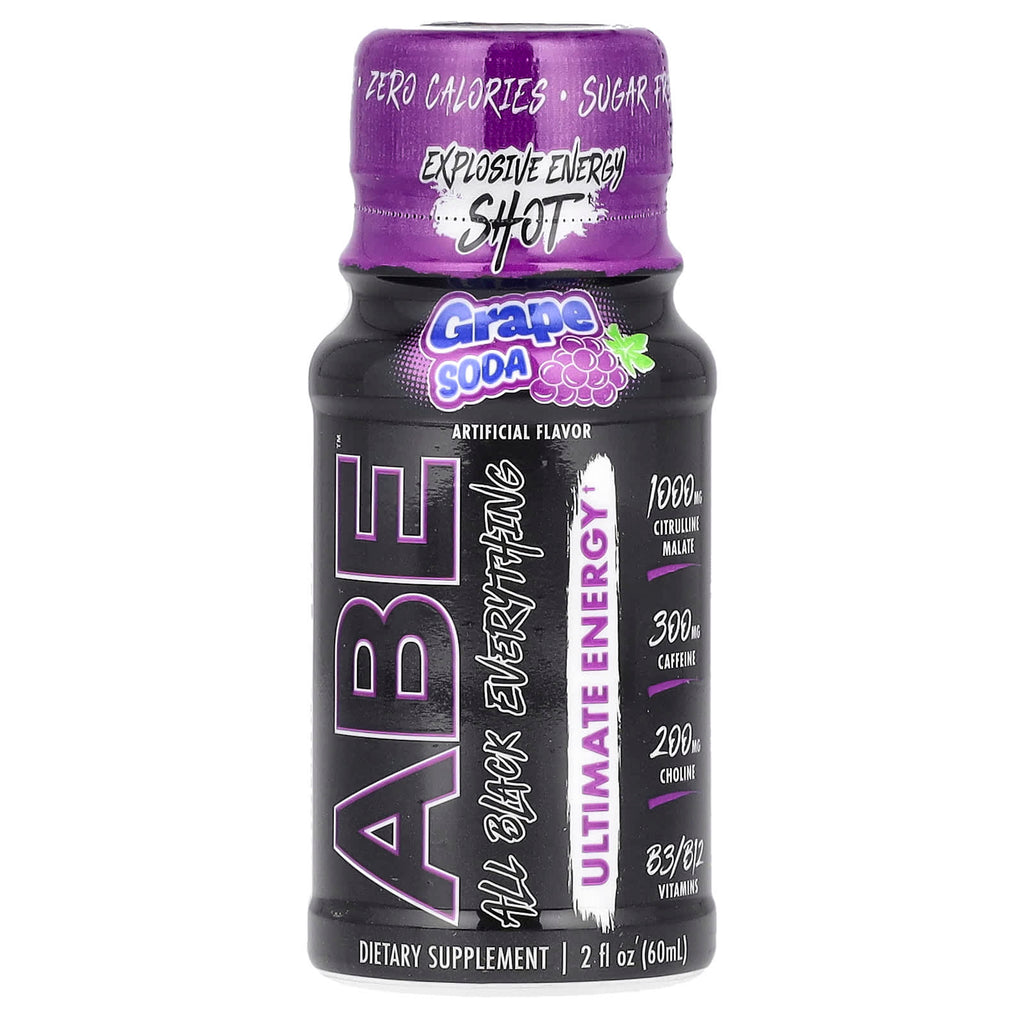ABE, Ultimate Energy, Grape Soda, 12 Pack, 2 fl oz (60 ml) Each