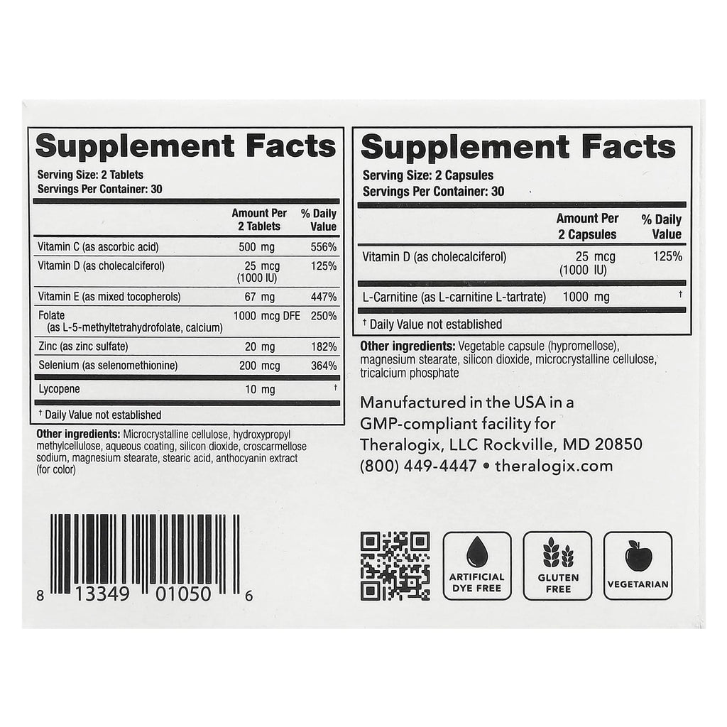 Theralogix, ConceptionXR®, Motility Support Formula, 60 Tablets + 60 Capsules