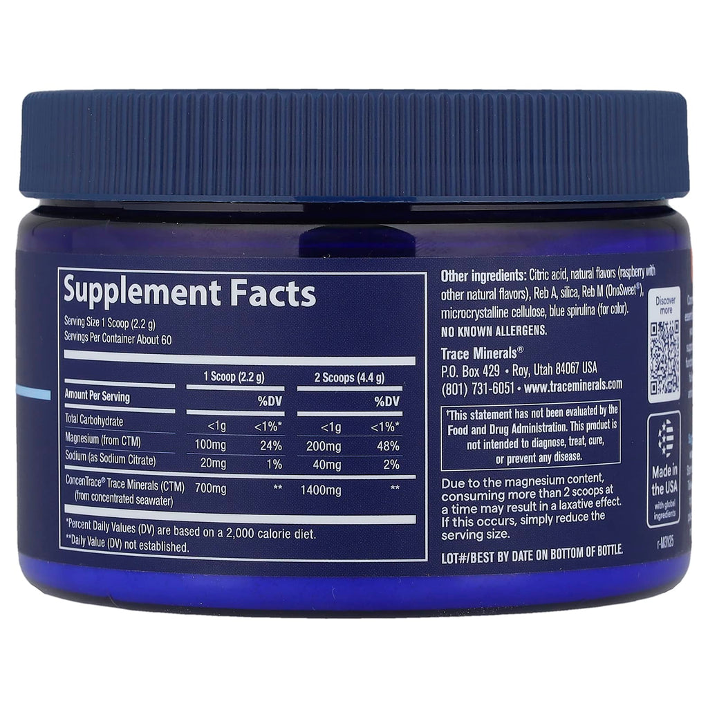 Trace, ConcenTrace®, Daily Mineral Powder, Blue Raspberry, 4.65 oz (132 g)