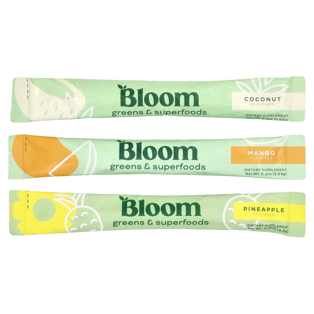 Bloom, Greens & Superfoods, Tropical Pack, 18 Stick Packs, 3.6 oz (102.36 g)