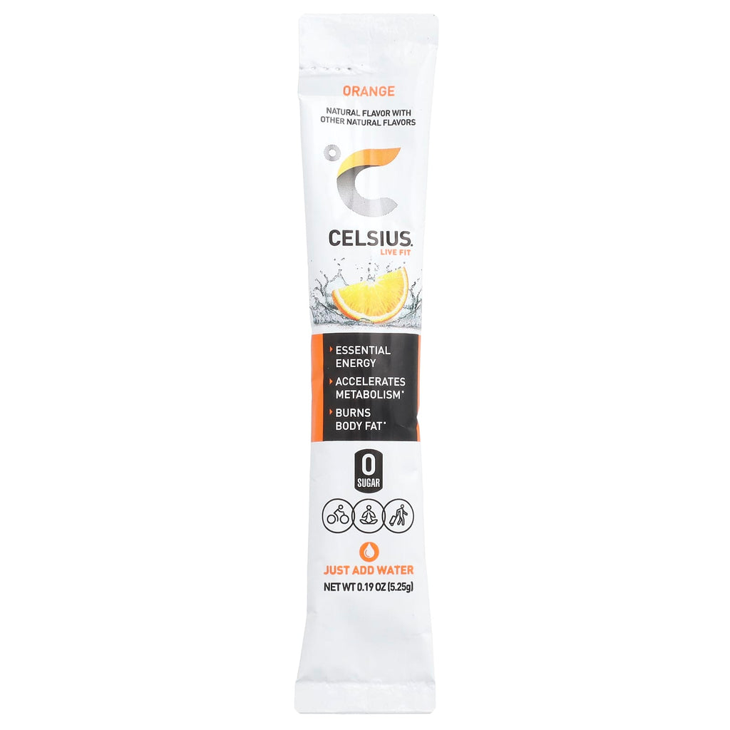 Celsius, Live Fit, Orange, 14 On-The-Go Packets, 0.19 oz (5.25 g) Each
