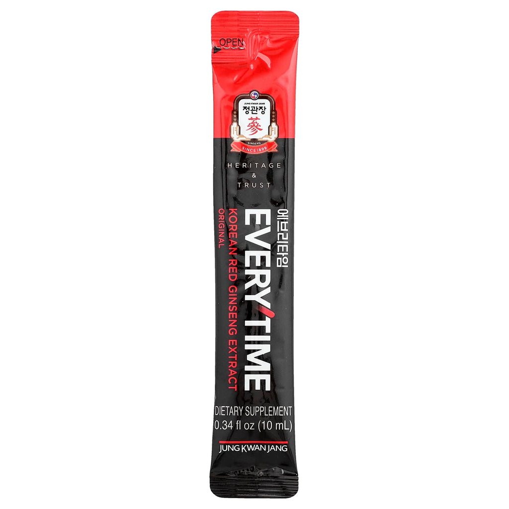 JungKwanJang, Korean Red Ginseng Extract, Everytime, Original, 30 Liquid Sticks, 0.34 fl oz (10 ml) Each