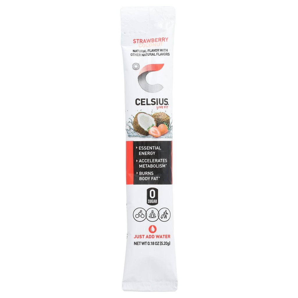 Celsius, Live Fit, Strawberry Coconut, 14 On-The-Go Packets, 0.18 oz (5.2 g) Each