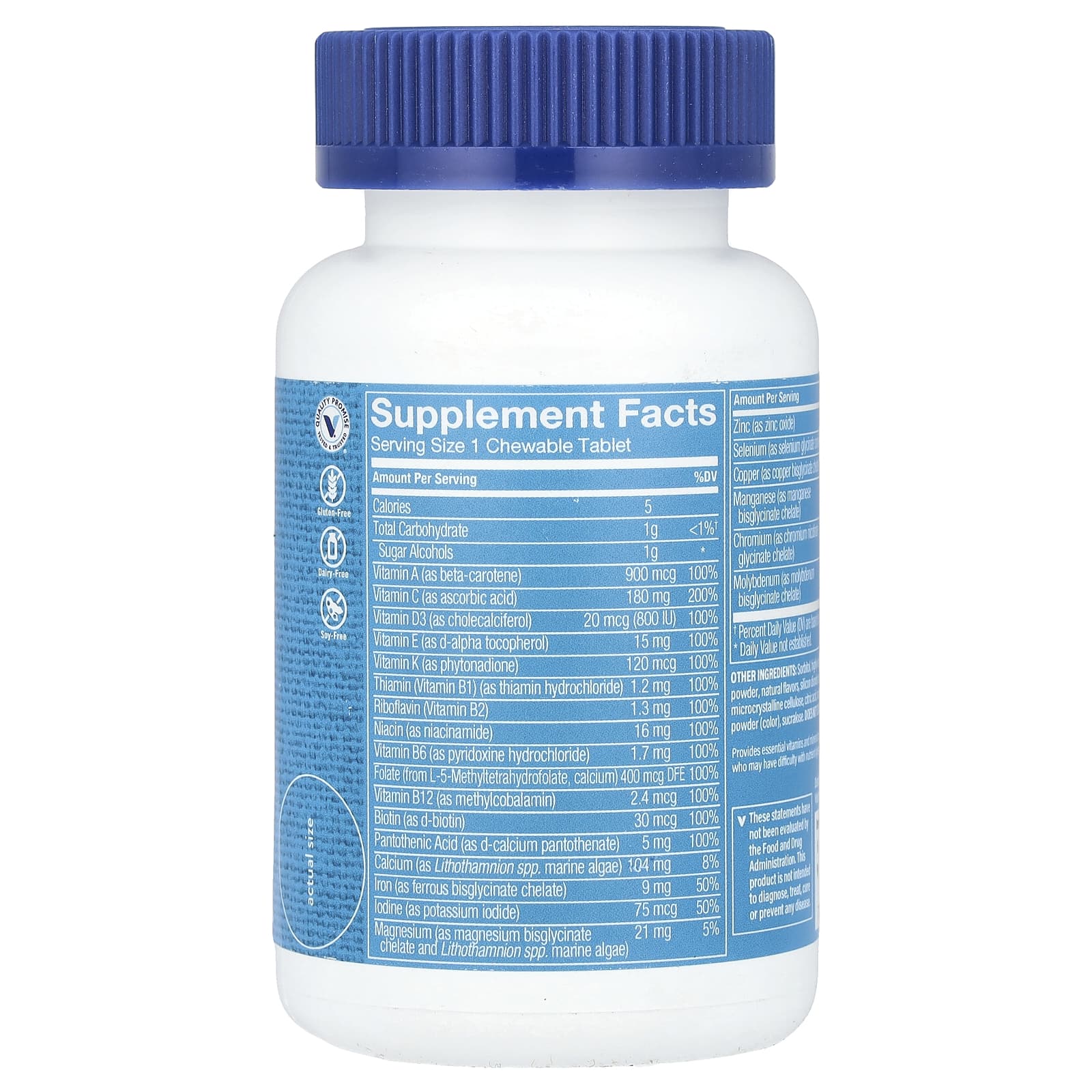 The Vitamin Shoppe, Chewable Bariatric Multivitamin, Tropical Berry, 60 Chewable Tablets