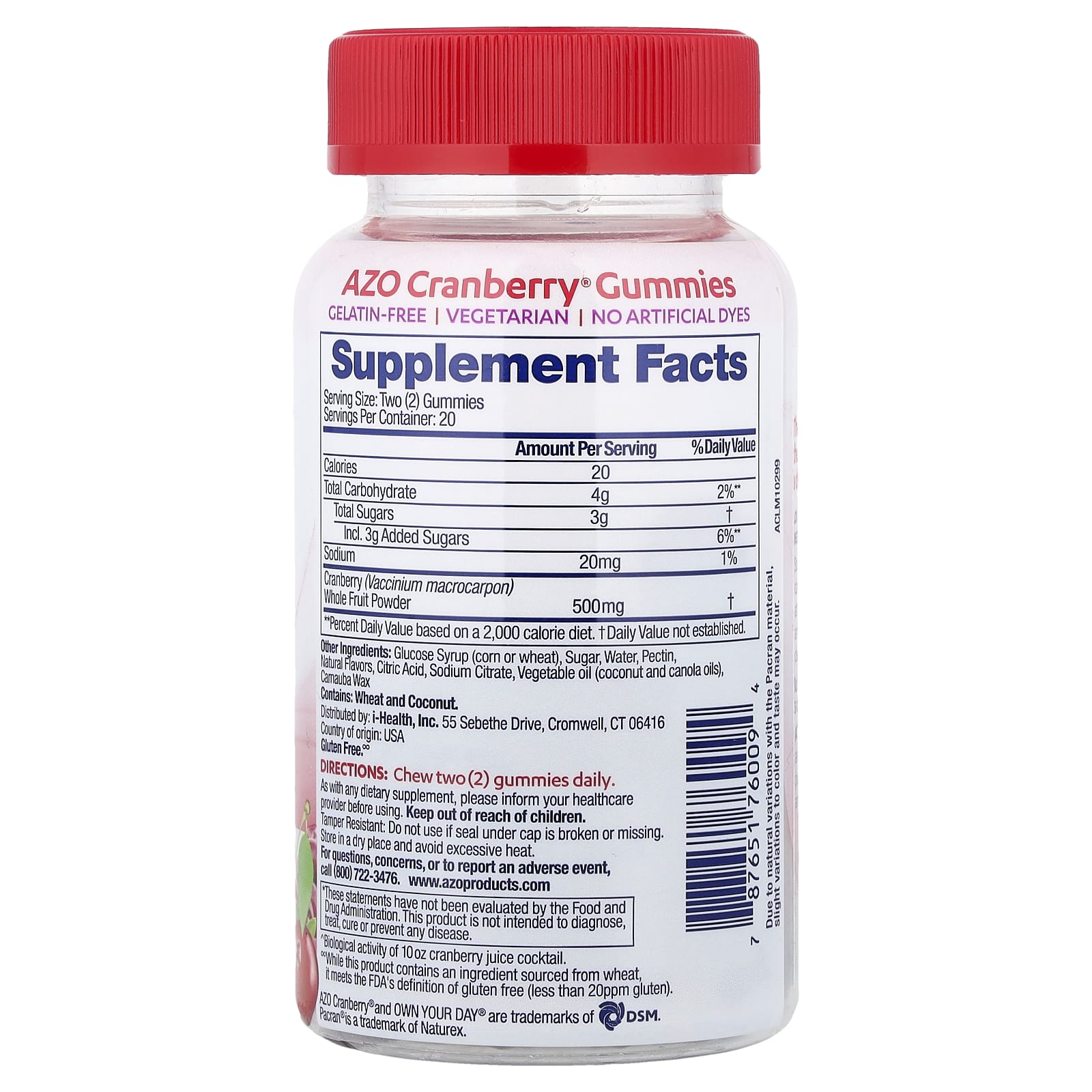 AZO, Cranberry® Gummies, Berrylicious, 40 Gummies (250 mg per Gummy)