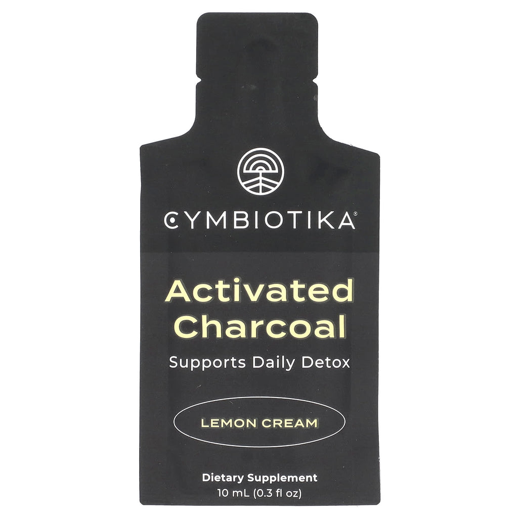 Cymbiotika, Activated Charcoal, Lemon Cream, 26 Pouches, 0.3 fl oz (10 ml) Each
