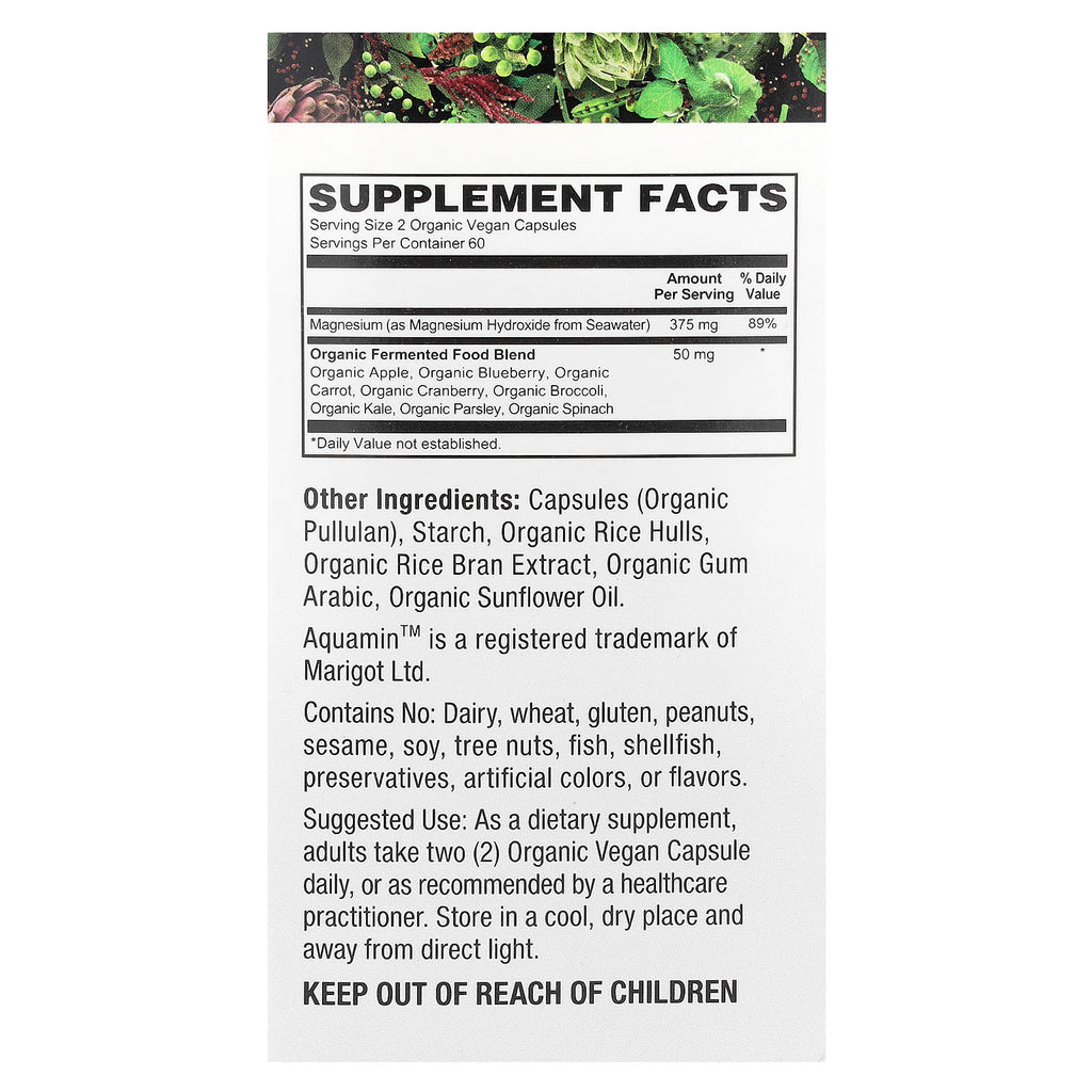 PlantFusion, Seawater Magnesium, 120 Organic Vegan Caps