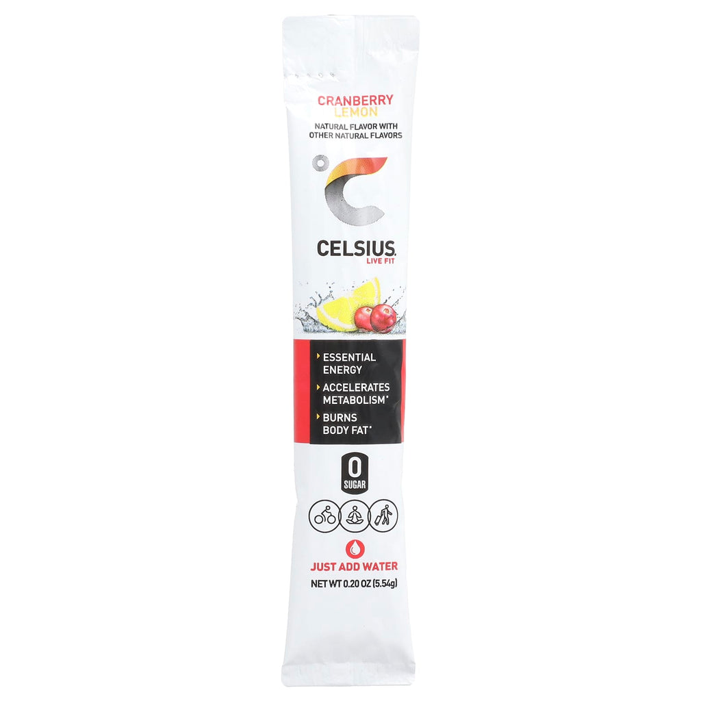 Celsius, Live Fit, Cranberry Lemon, 14 On-The-Go Packets, 0.2 oz (5.54 g) Each