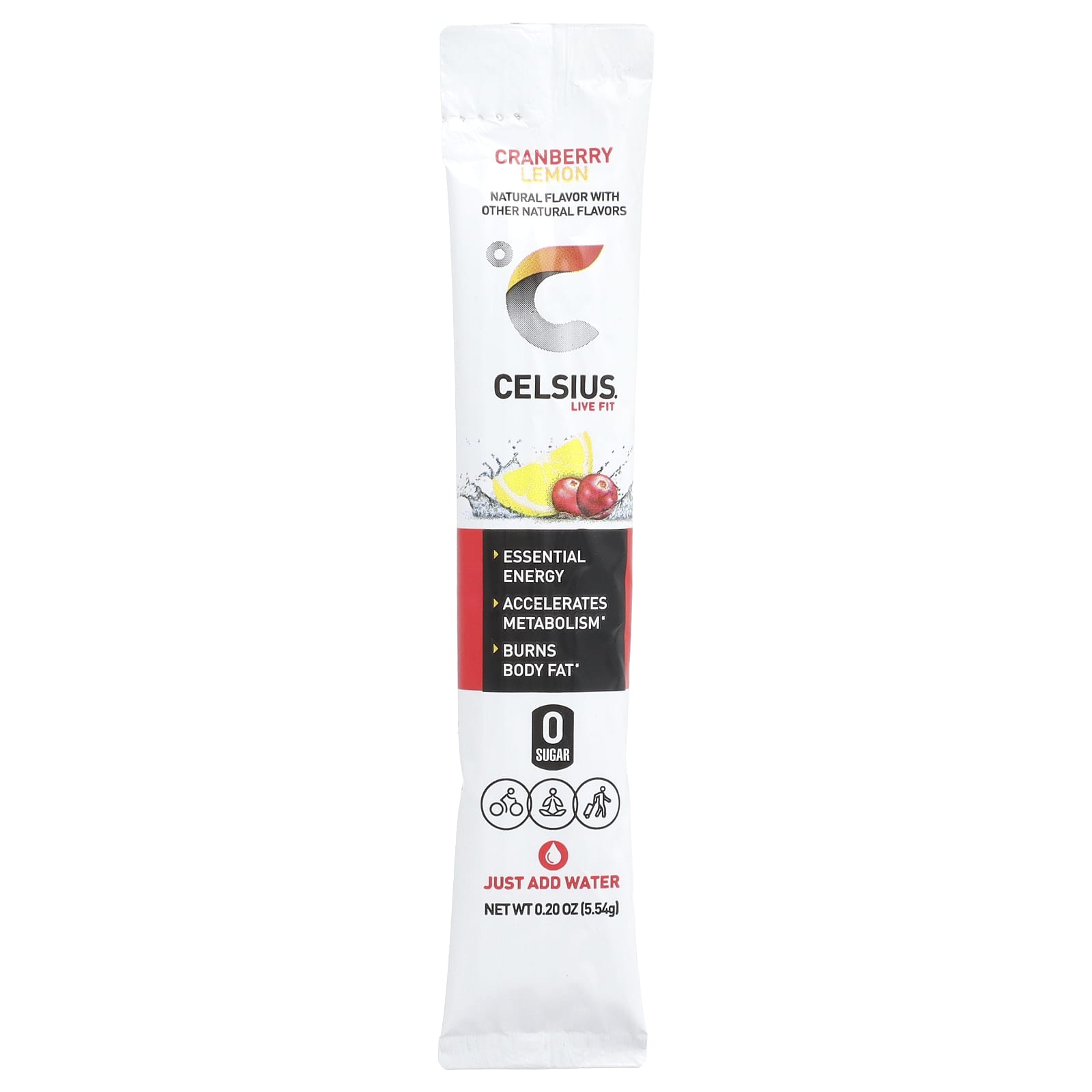 Celsius, Live Fit, Cranberry Lemon, 14 On-The-Go Packets, 0.2 oz (5.54 g) Each