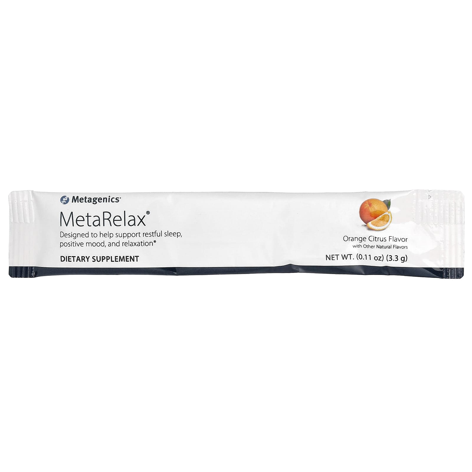 Metagenics, MetaRelax, Orange Citrus, 30 Packets, 0.11 oz (3.3 g) Each
