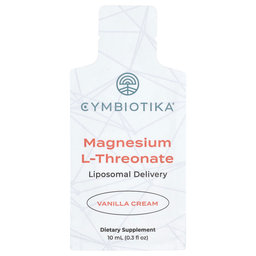 Cymbiotika, Magnesium L-Threonate, Liposomal Delivery, Vanilla Cream, 30 Pouches, 10 ml Each