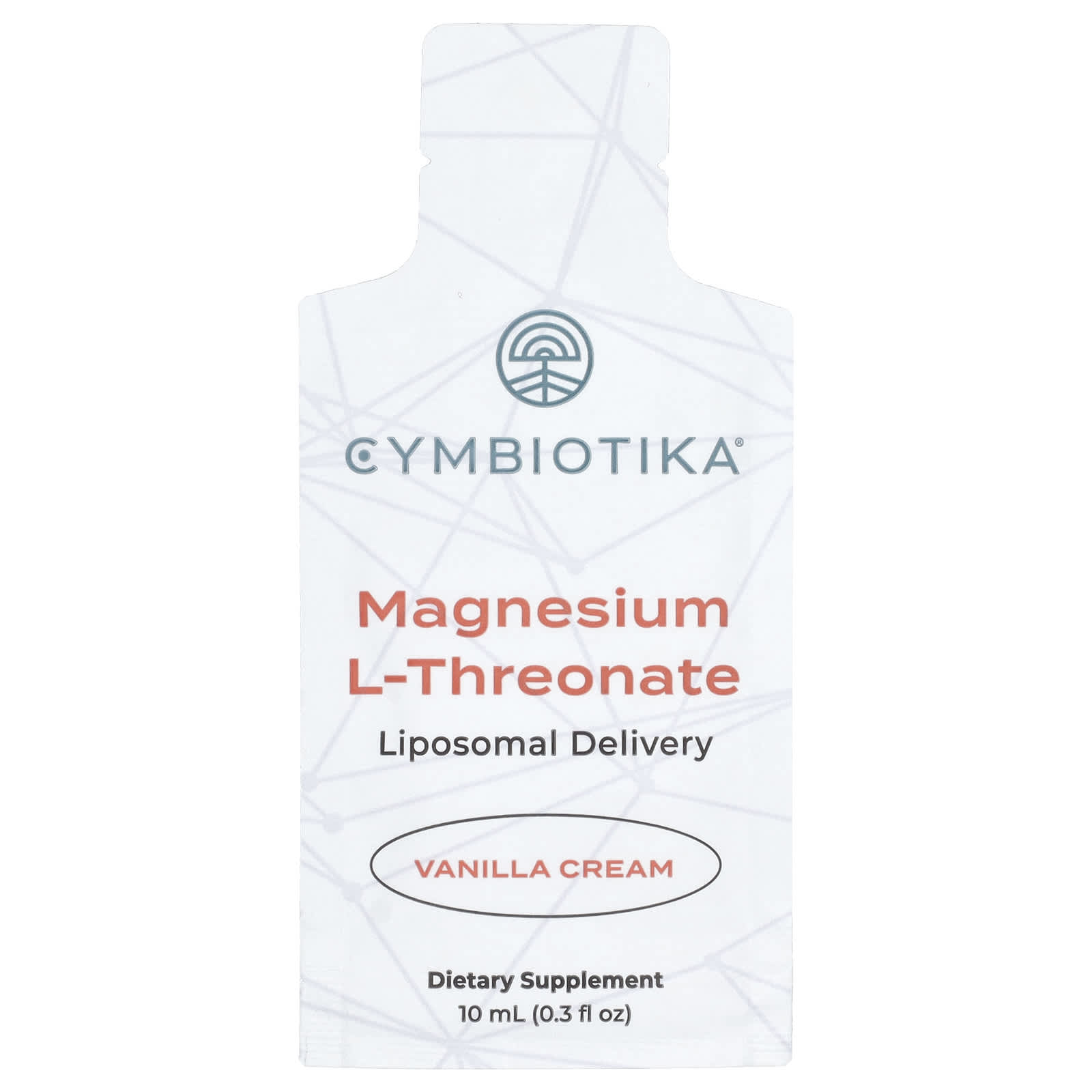 Cymbiotika, Magnesium L-Threonate, Liposomal Delivery, Vanilla Cream, 30 Pouches, 10 ml Each
