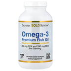 California Gold Nutrition, Omega-3, Premium Fish Oil, 240 Fish Gelatin Softgels