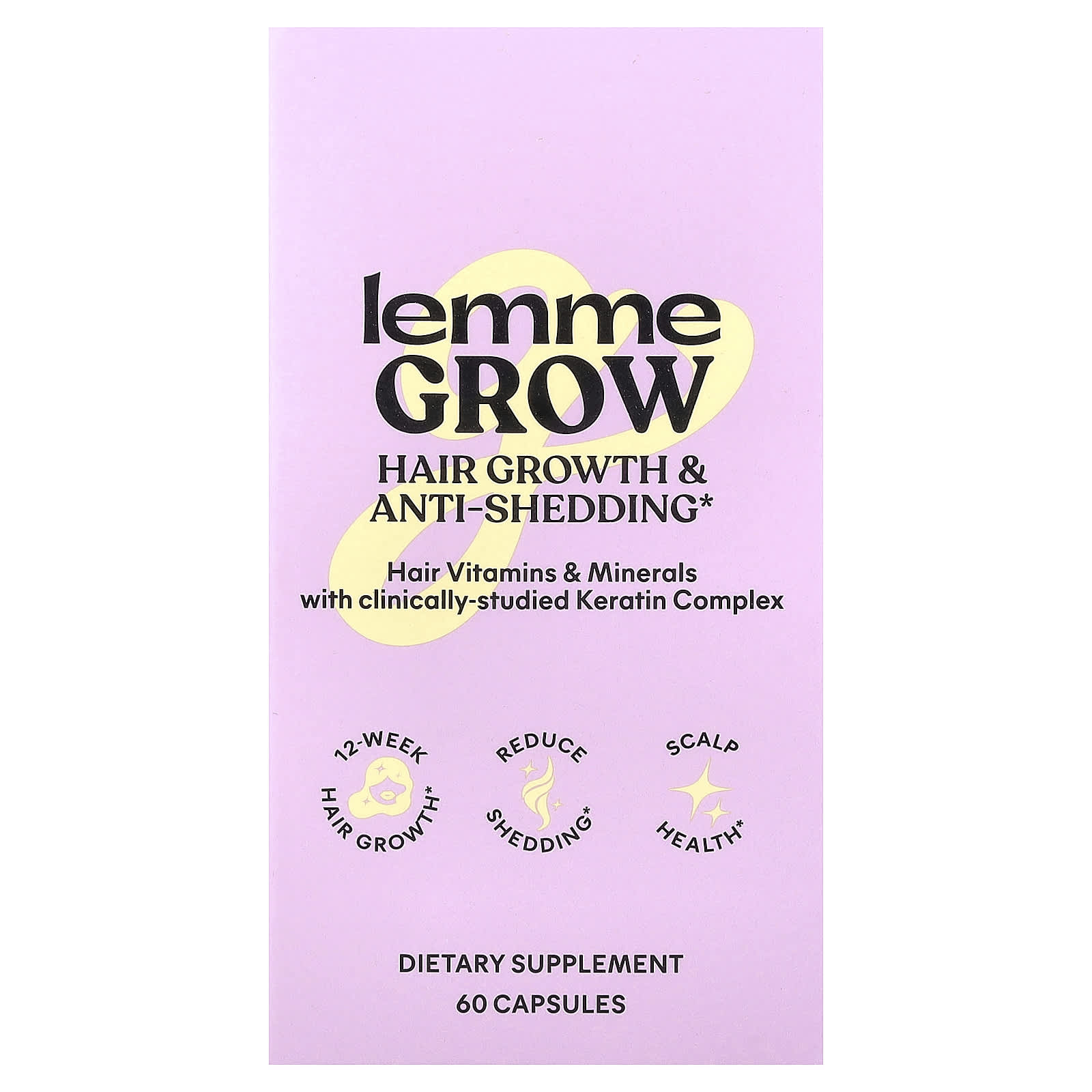 Lemme, Grow, Hair Growth & Anti-Shedding, 60 Capsules