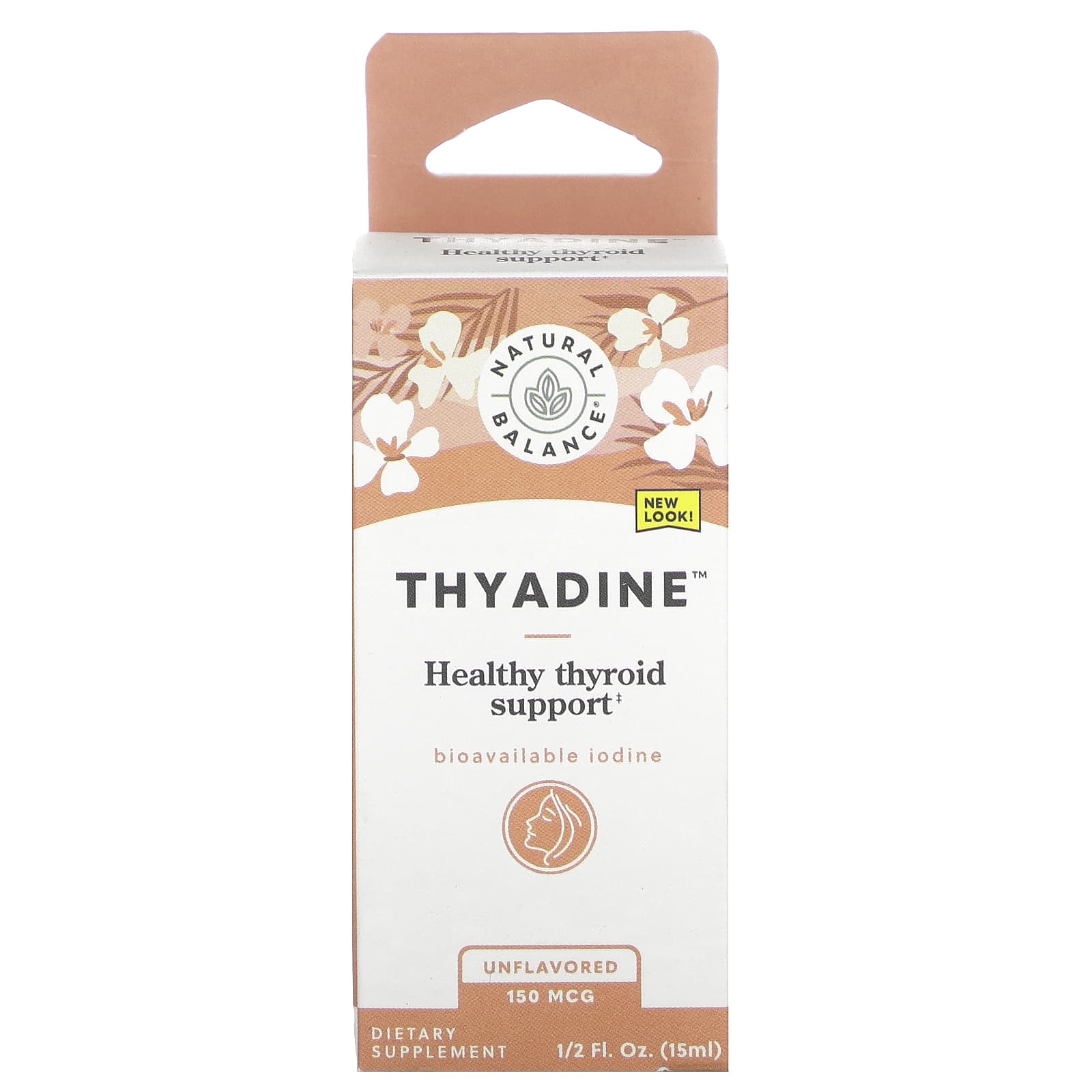 Natural Balance, Thyadine, Healthy Thyroid Support, Unflavored, 150 mcg, 0.5 fl oz (15 ml)
