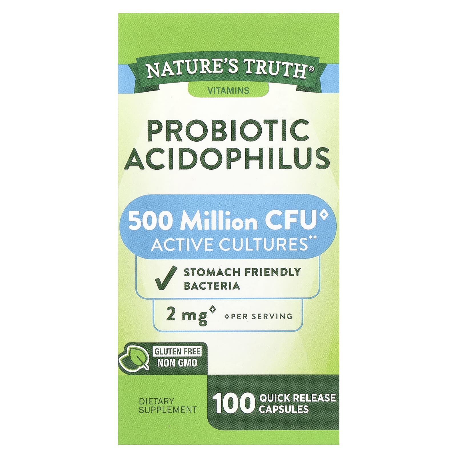 Nature's Truth, Probiotic Acidophilus, 100 Quick Release Capsules (1 mg per Capsule)