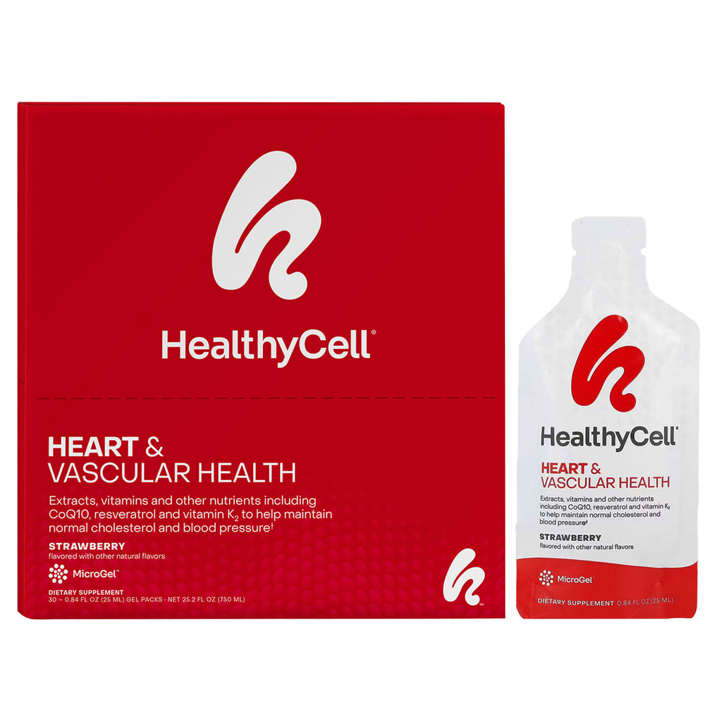 HealthyCell, Heart & Vascular Health, Strawberry, 30 Gel Packs, 0.84 fl oz (25 ml) Each