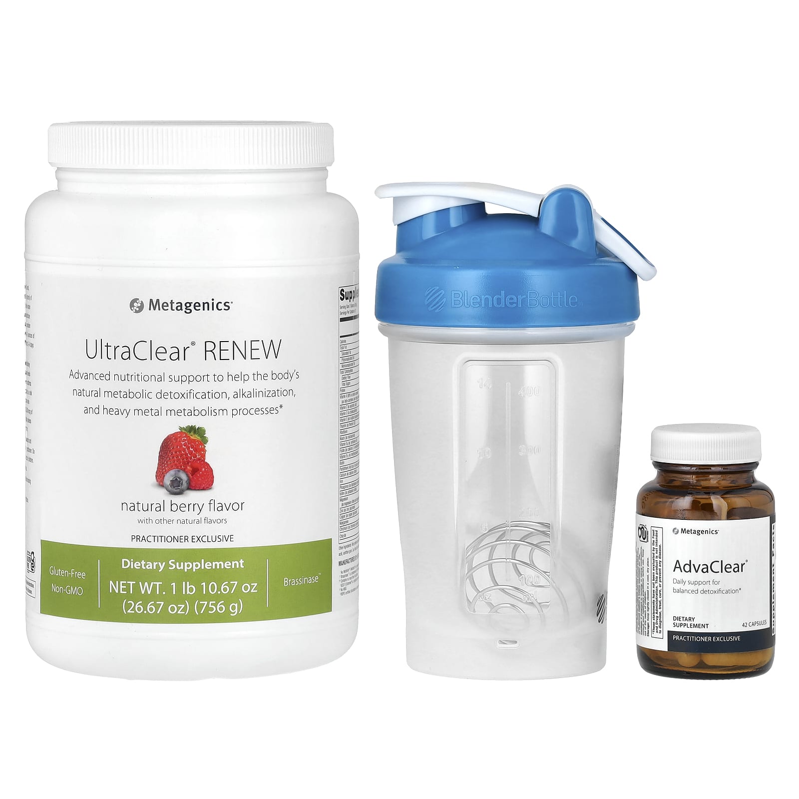 Metagenics, Clear Change, 10-Day Metabolic Detoxification Program, Natural Berry, 3 Piece Kit