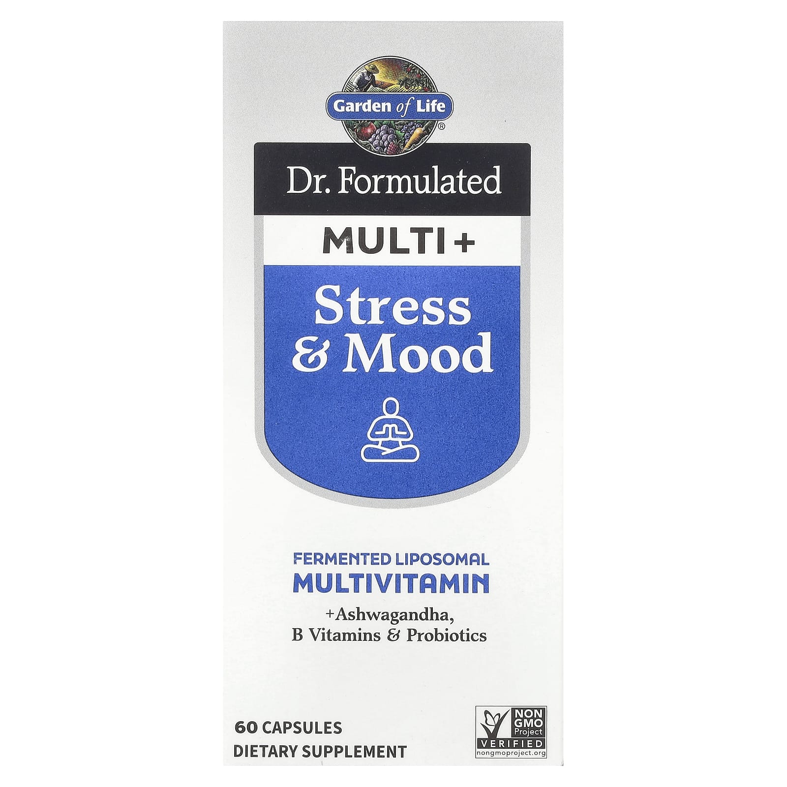 Garden of Life, Dr. Formulated Multi+, Stress & Mood, 60 Capsules