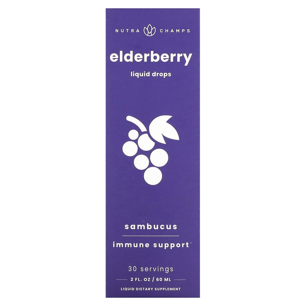 NutraChamps, Elderberry, Sambucus, 200 mg, 2 fl oz (60 ml)