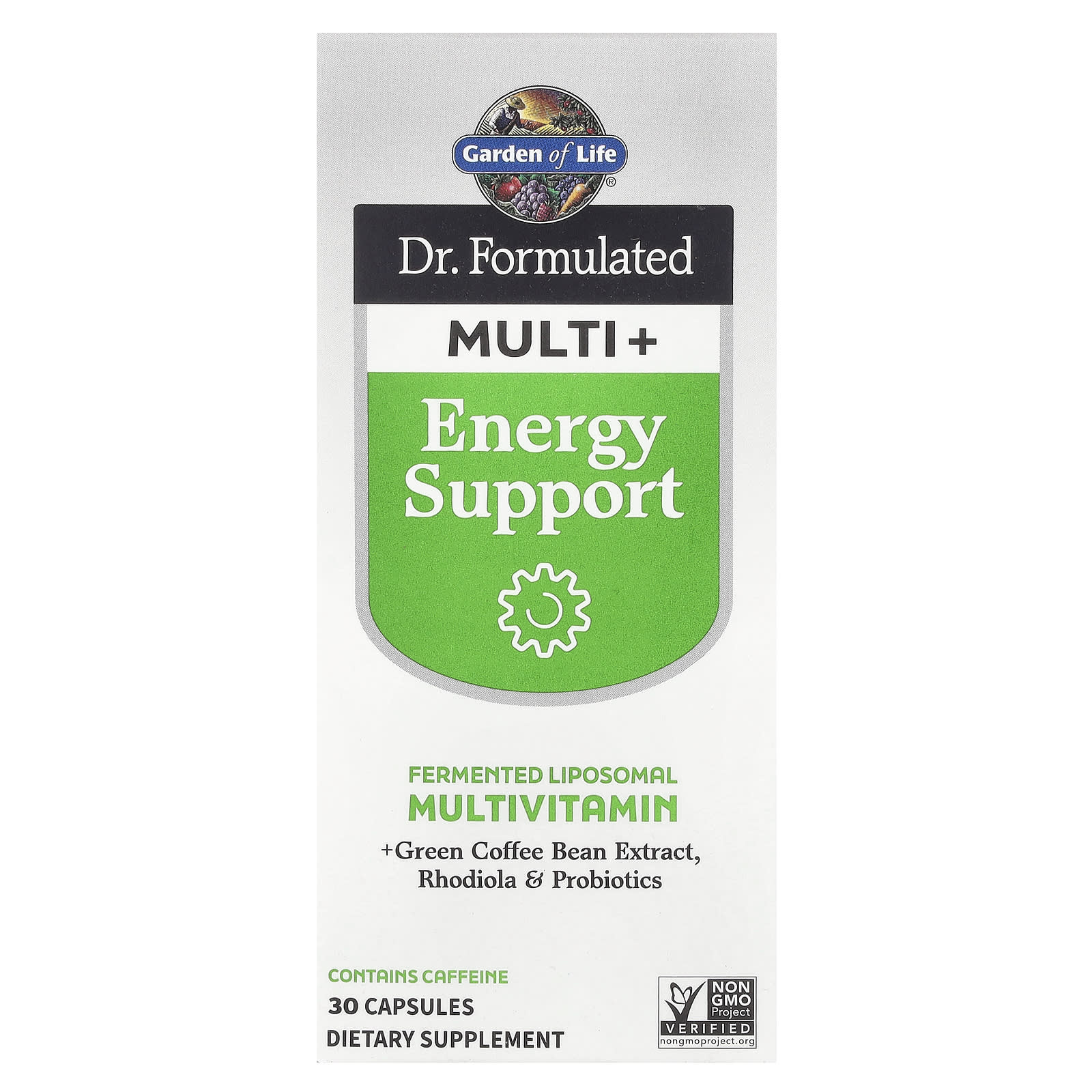 Garden of Life, Dr. Formulated Multi+, Energy Support, 30 Capsules