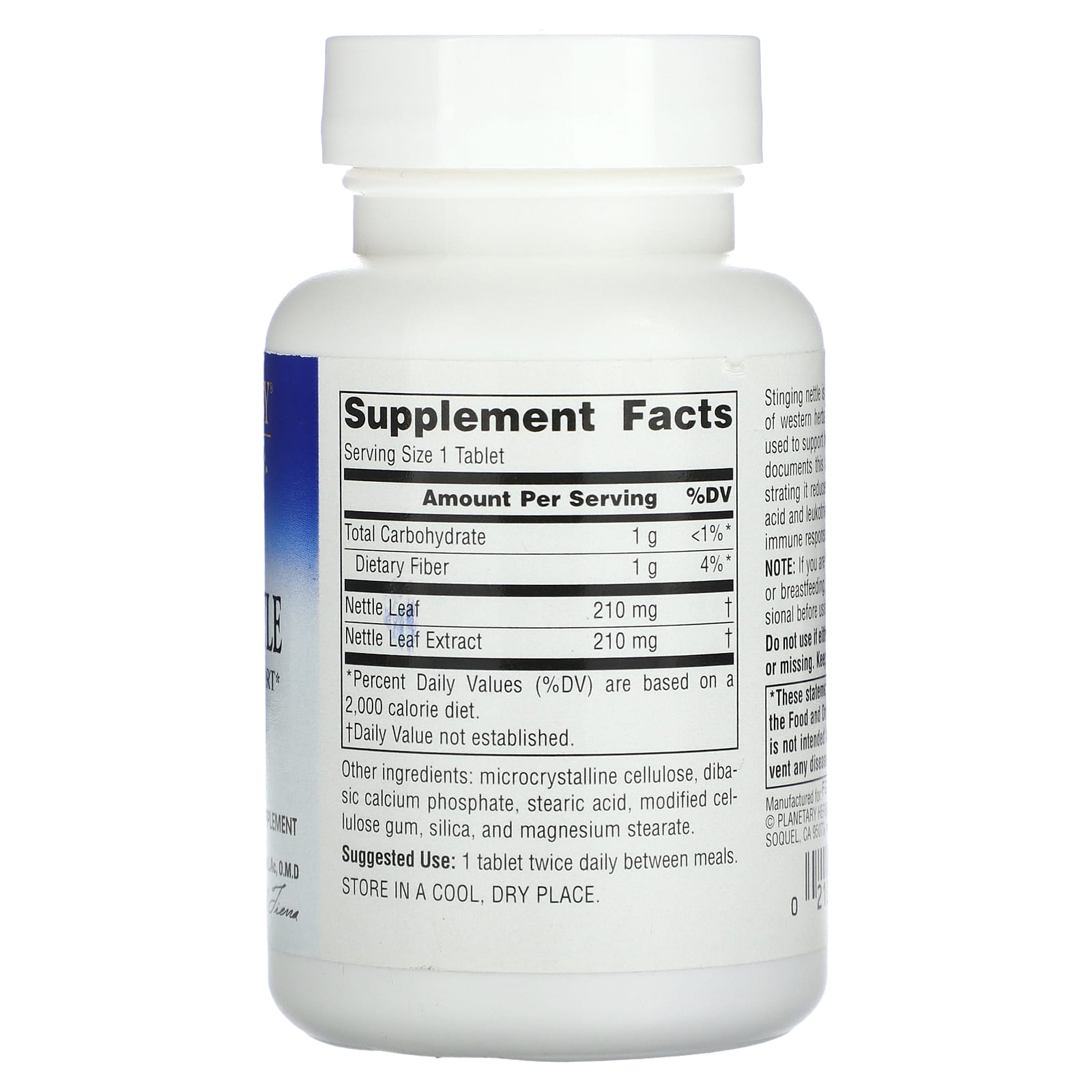 Planetary Herbals, Full Spectrum™ Stinging Nettle, 60 Tablets