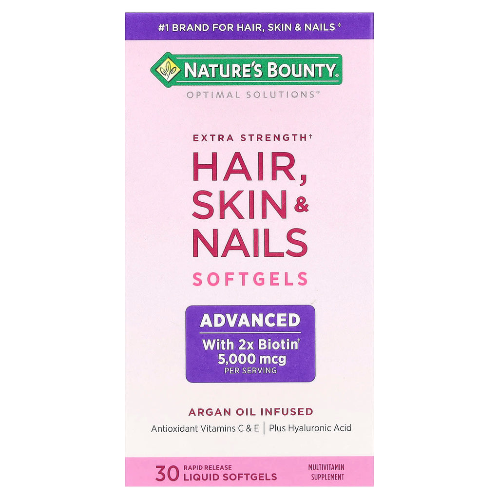 Nature's Bounty, Optimal Solutions®, Hair, Skin & Nails, 30 Rapid Release Liquid Softgels