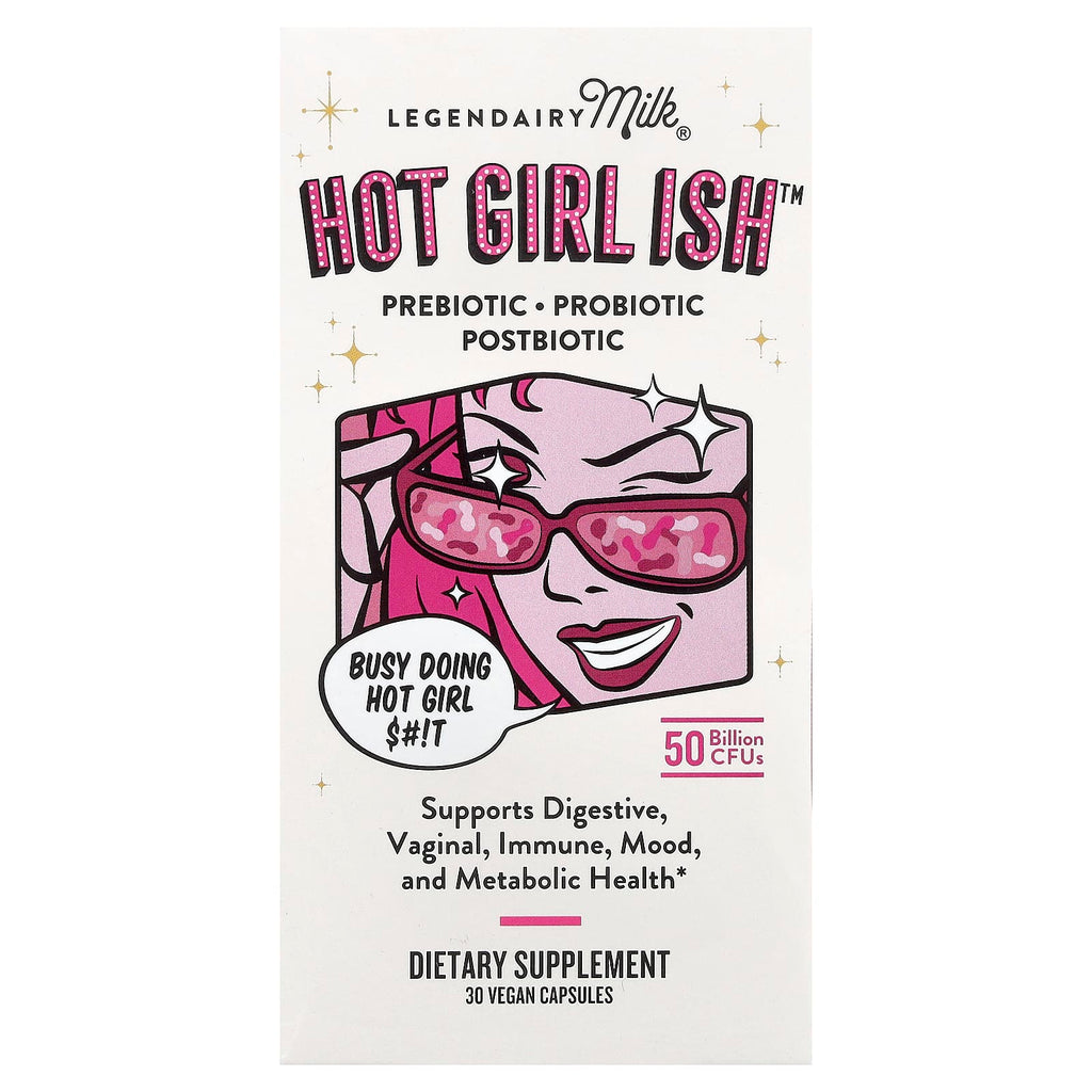 Legendairy Milk, Hot Girl Ish™, Prebiotic, Probiotic, Postbiotic, 50 Billion CFU, 30 Vegan Capsules