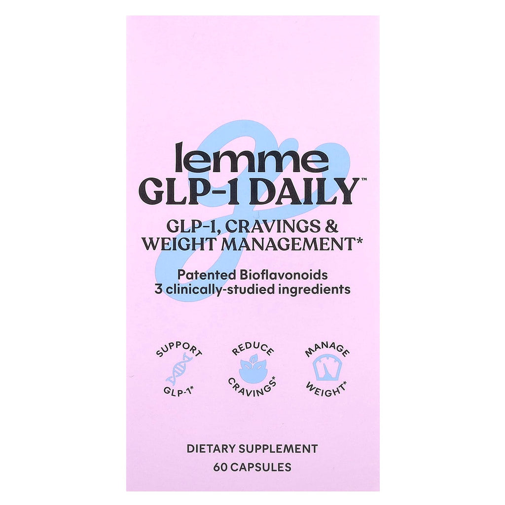 Lemme, GLP-1 Daily™, Weight Management, Cravings & Fat Burner, 60 Capsules