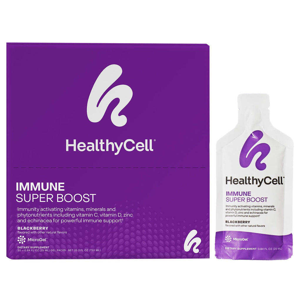 HealthyCell, Immune Super Boost, Blackberry, 30 Gel Packs, 0.84 fl oz (25 ml) Each