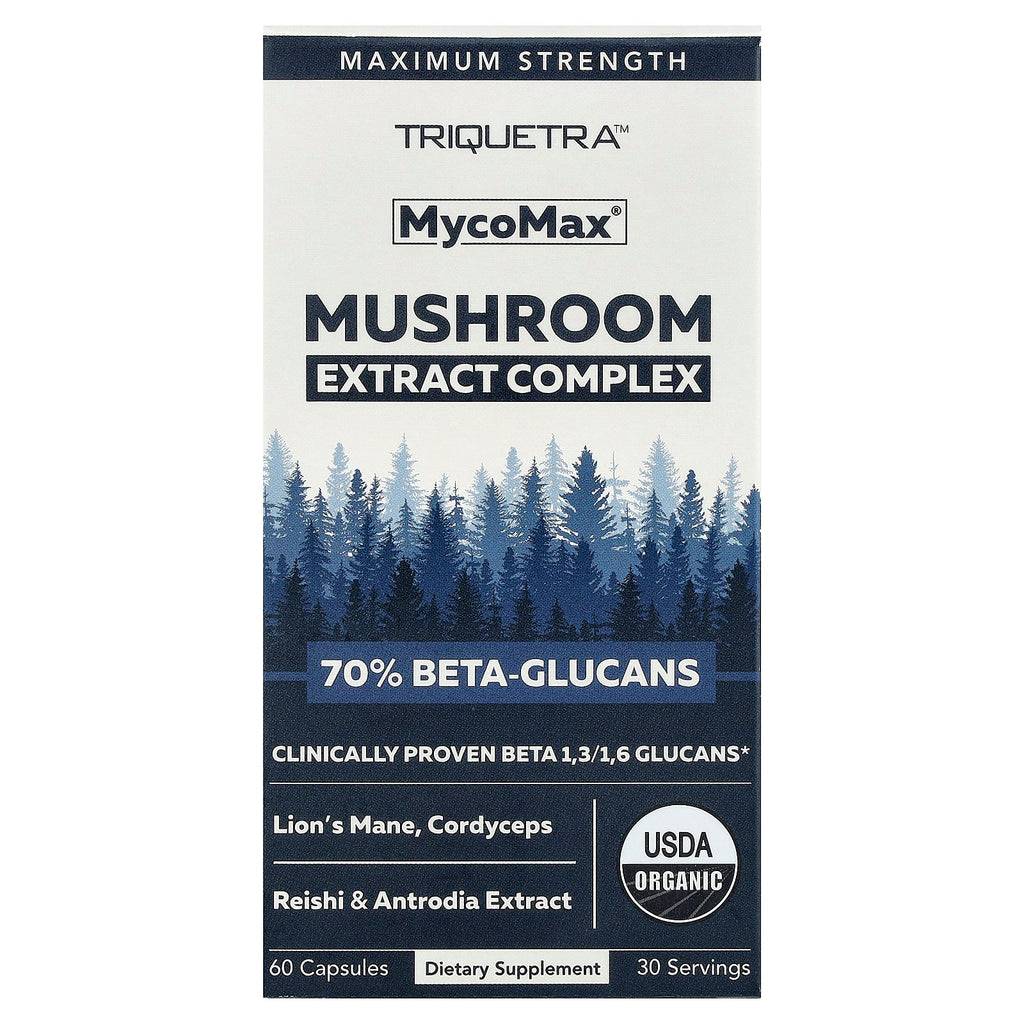 Triquetra Health, MycoMax®, Mushroom Extract Complex, Maximum Strength, 60 Capsules