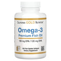 California Gold Nutrition, Omega-3 Premium Fish Oil, 100 Fish Gelatin Softgels (1,100 mg per Softgel)