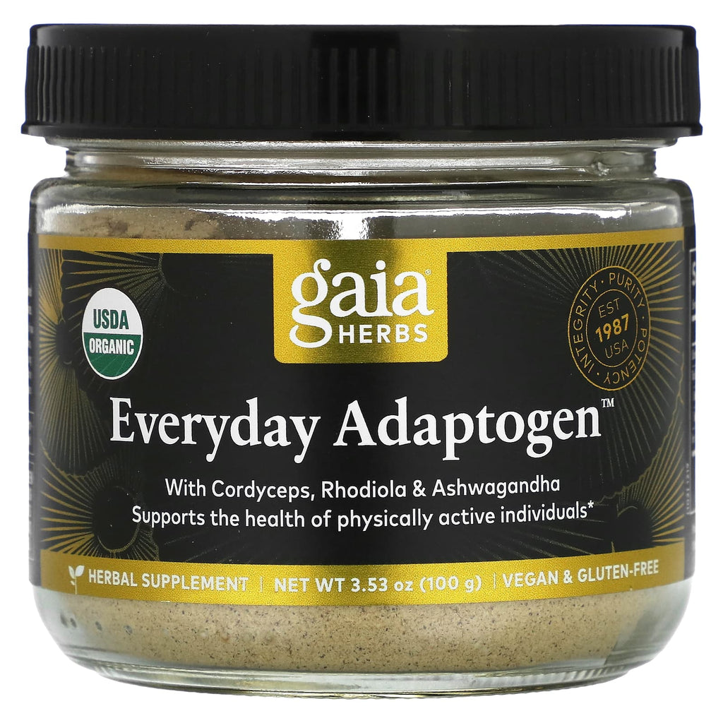 Gaia Herbs, Everyday Adaptogen, With Cordyceps, Rhodiola & Ashwagandha, 3.53 oz (100 g) 