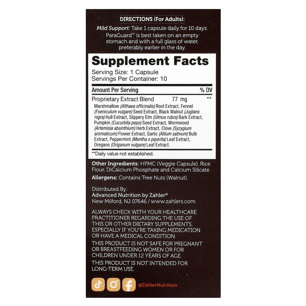 Zahler, ParaGuard™, 10 Capsules