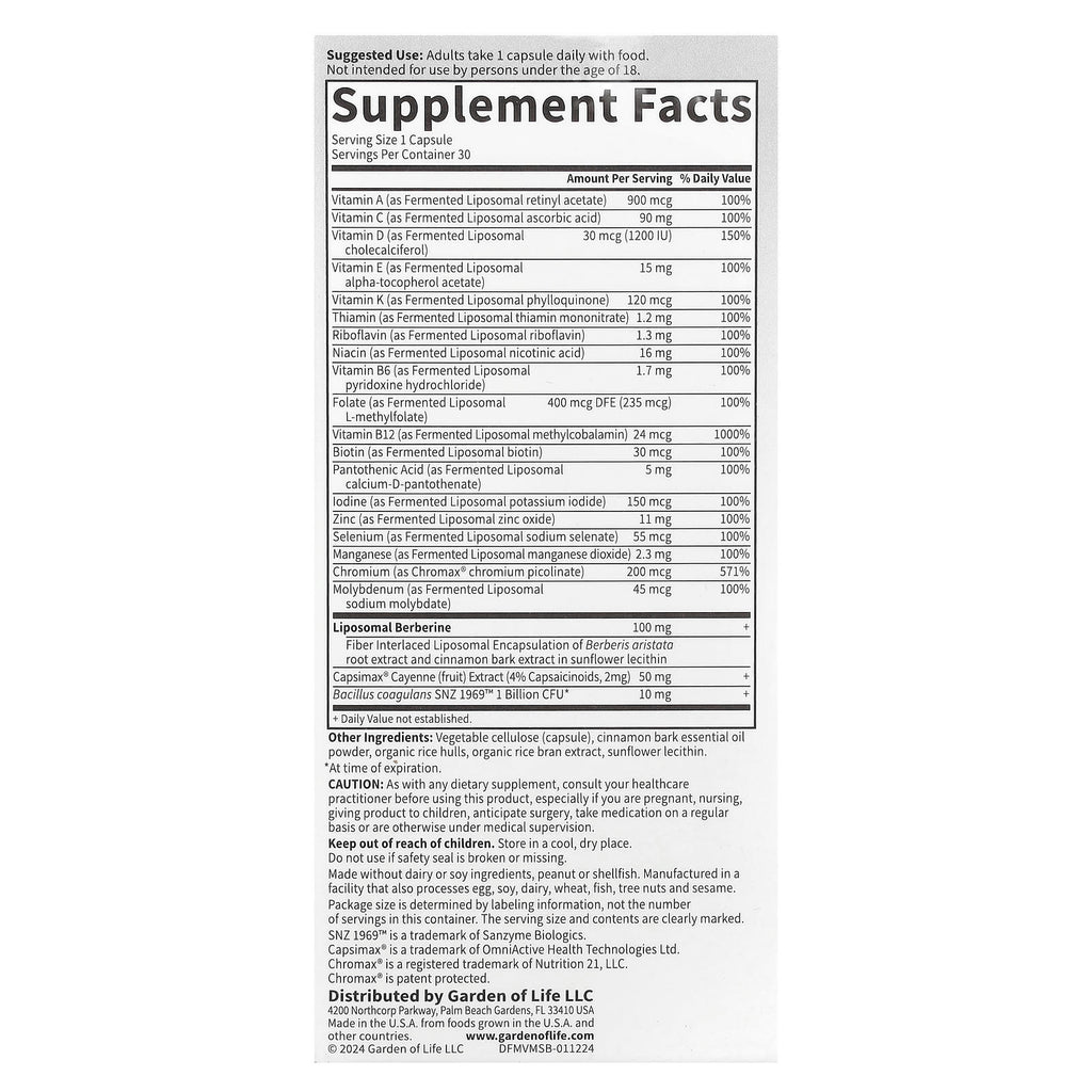 Garden of Life, Dr. Formulated Multi+, Metabolism Support, 30 Capsules