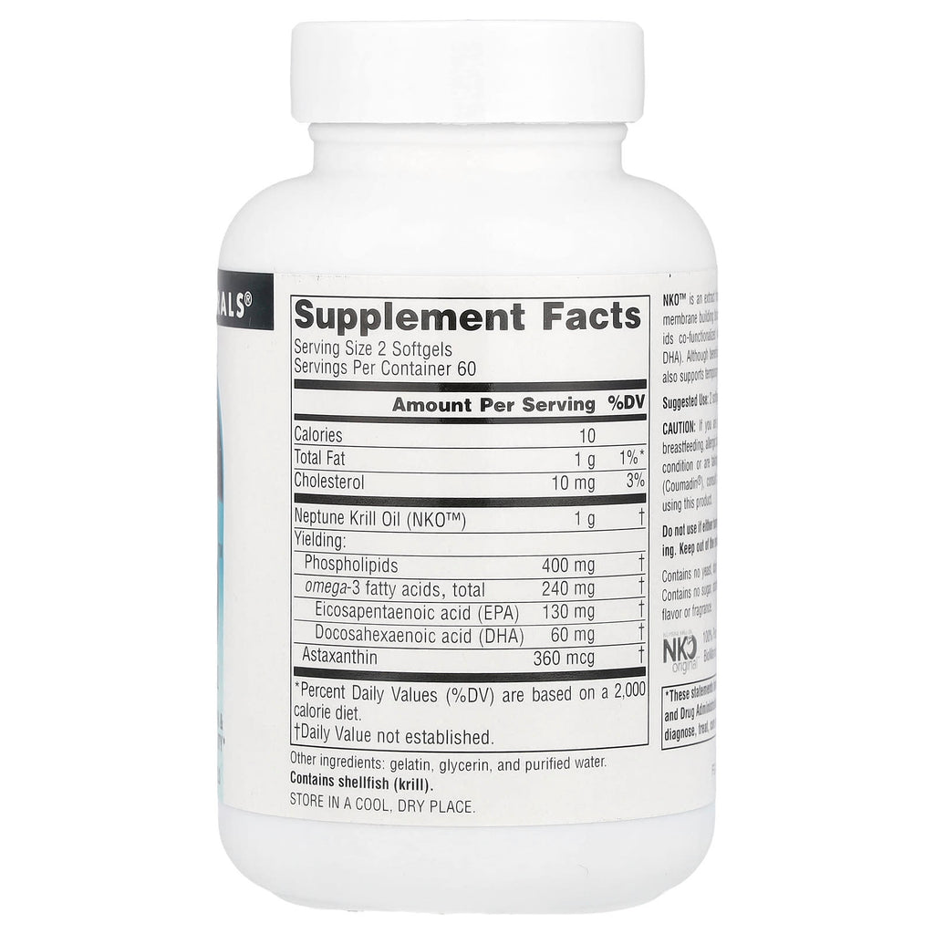 Source Naturals, NKO™, Neptune Krill Oil, 500 mg, 120 Softgels