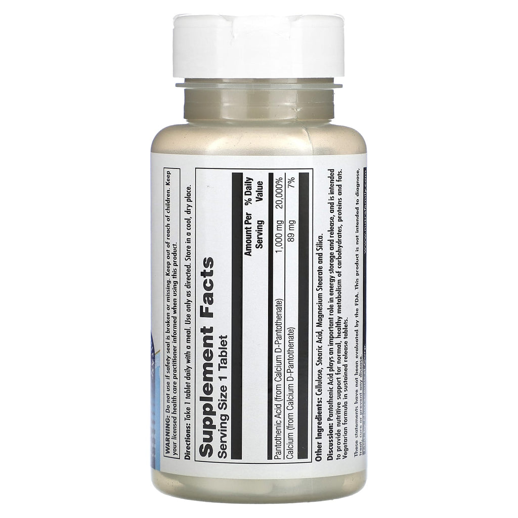 KAL, Pantothenic Acid, 50 Tablets