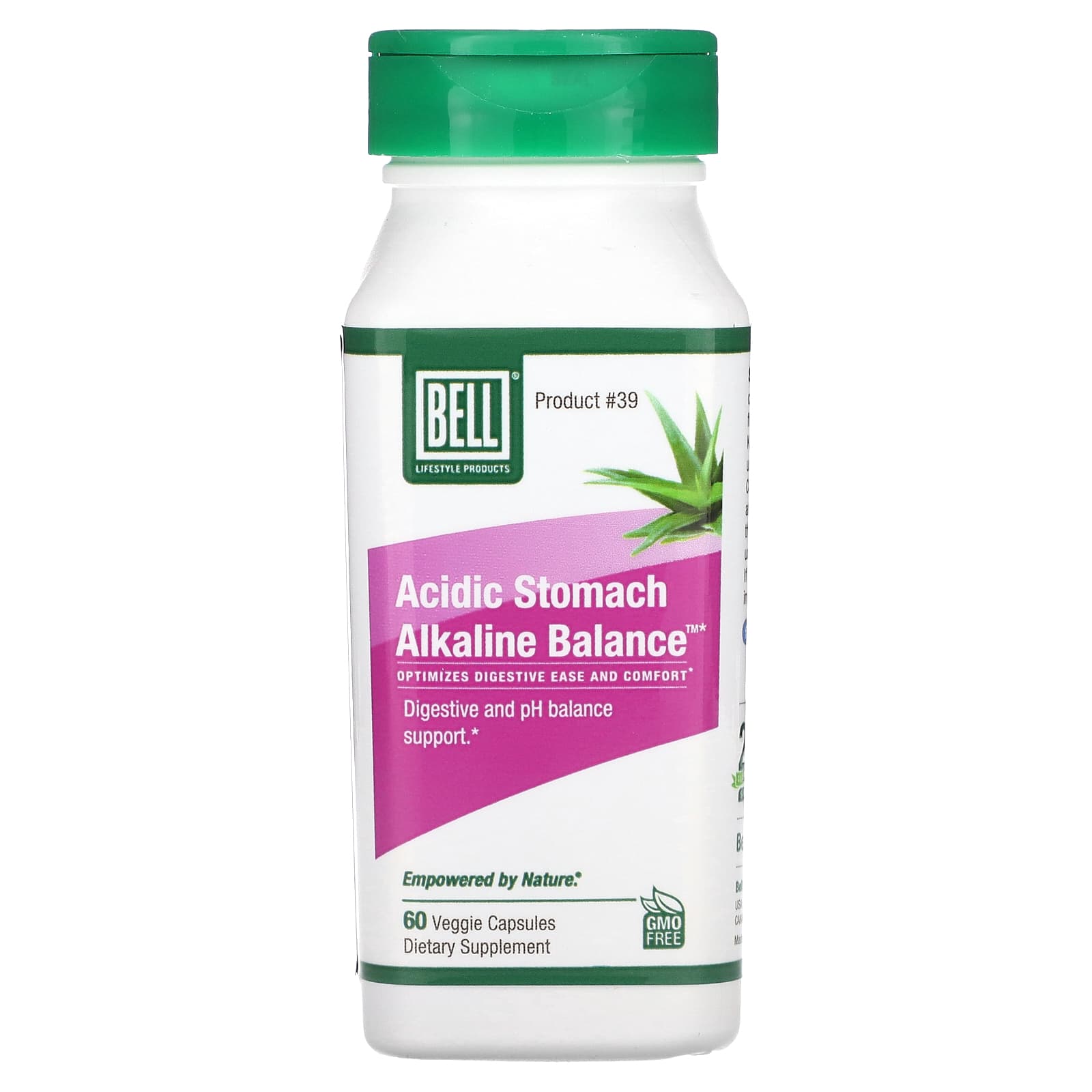 Bell Lifestyle, Acidic Stomach Alkaline Balance, 60 Veggie Capsules